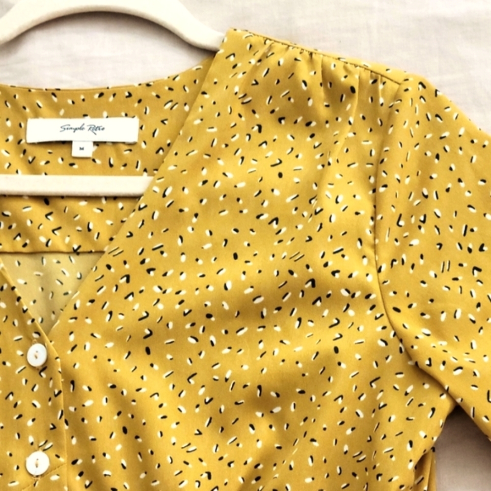 Button Front Midi Dress